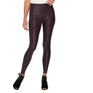 Burgundy Spanx leggings